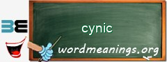 WordMeaning blackboard for cynic